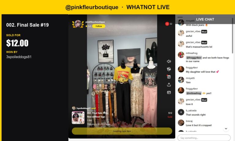 Whatnot Live Auction Recap: 002. Final Sale #19 - A Boho Casual Basic