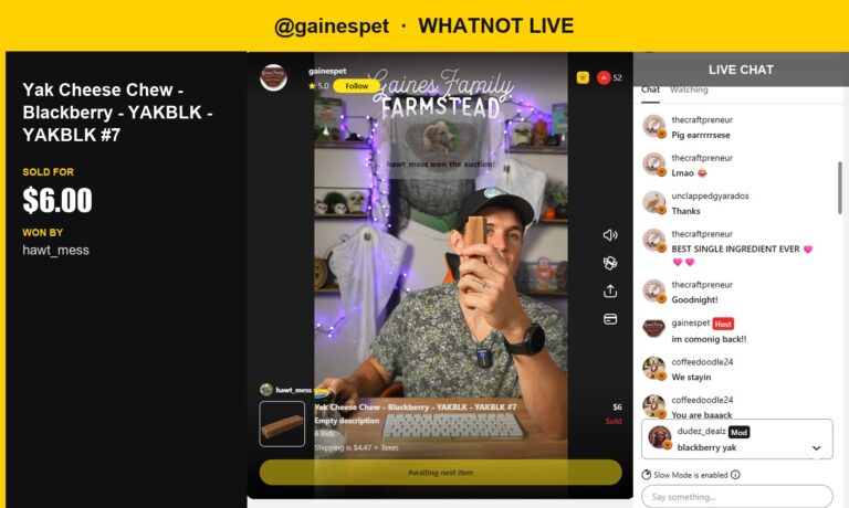 Whatnot Winner: Yak Cheese Chew Goes for a Sturdy $6
