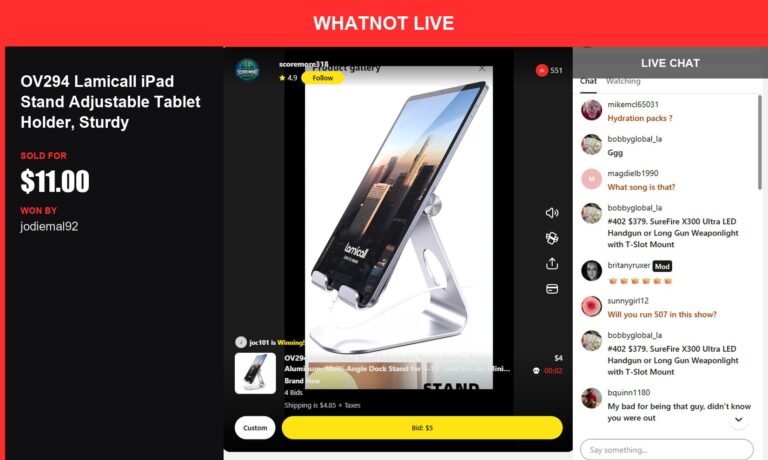 Whatnot Live Show Scores Big with Rare iPad Stand