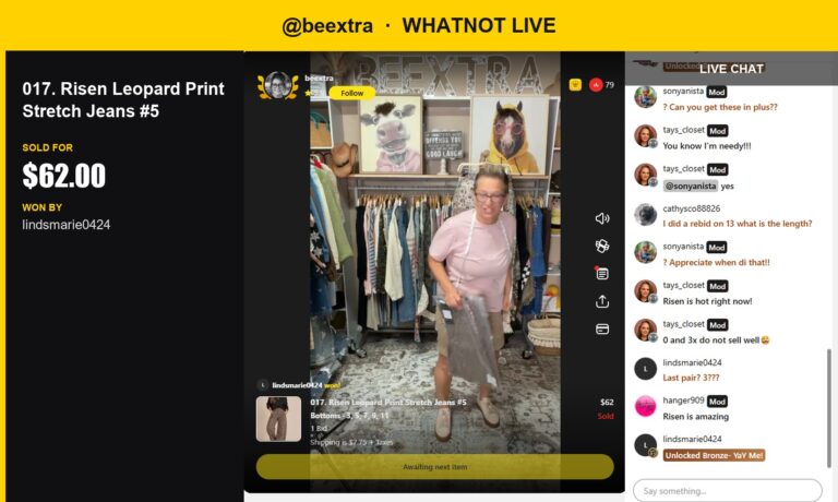Risen Leopard Print Stretch Jeans Sell for $62 in Whatnot Live Auction