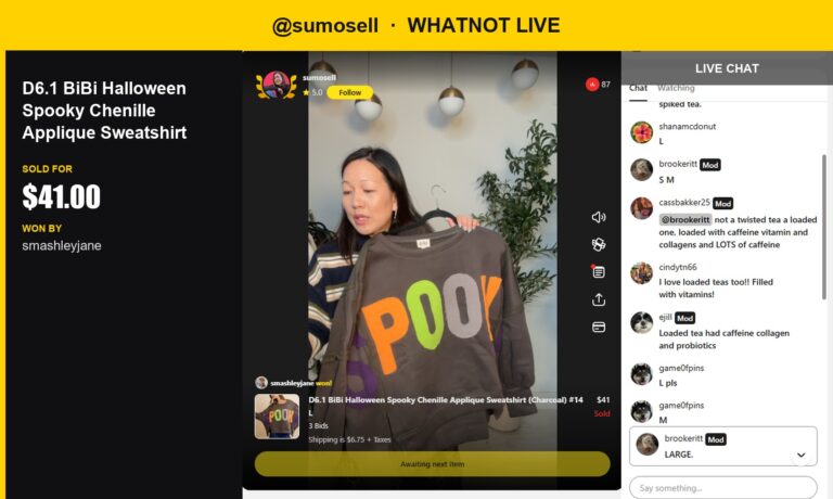 Spooky Success: Smashleyjane Scoops Up Unique Chenille Sweatshirt