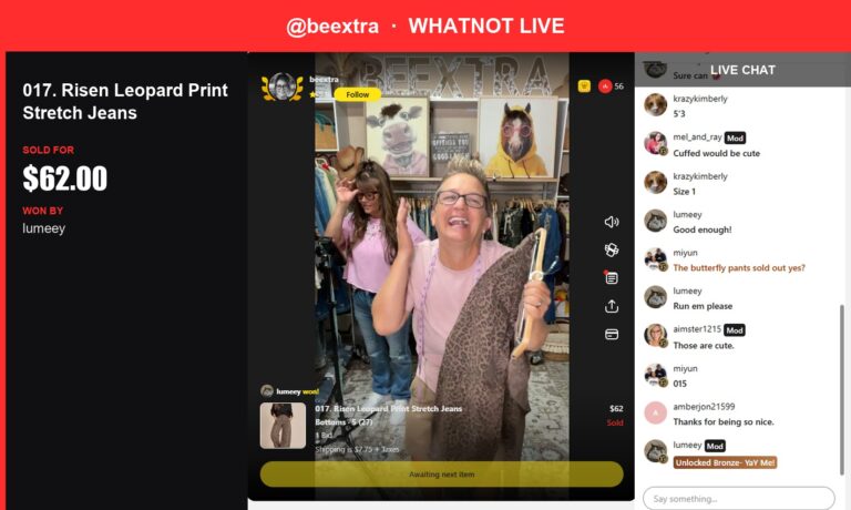 Beextra's Leopard Print Jeans Sell for $62 on Whatnot