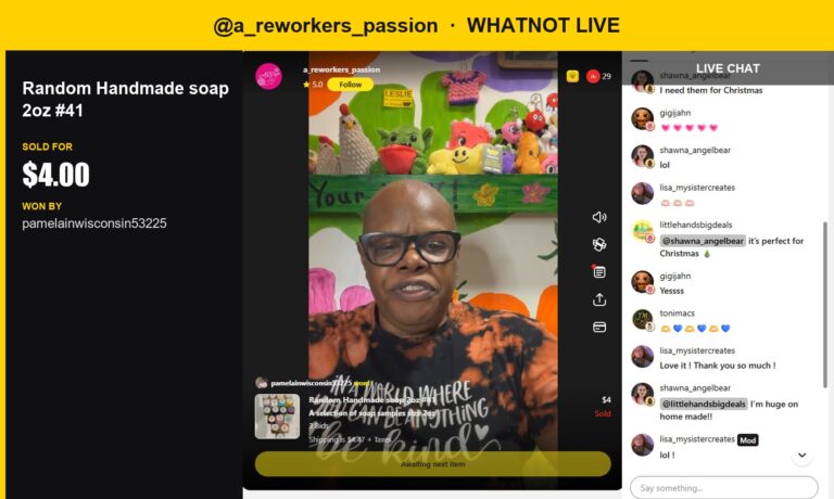 Live Show Score: Handmade Soap Sells for $4 on Whatnot