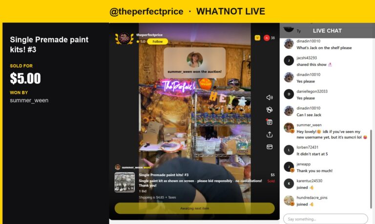 Whatnot Live Show Winner: Unique Paint Kits Find New Home