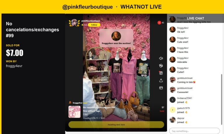 "Ice" Beauty Shines at Pinkfleurboutique's Whatnot Live Show