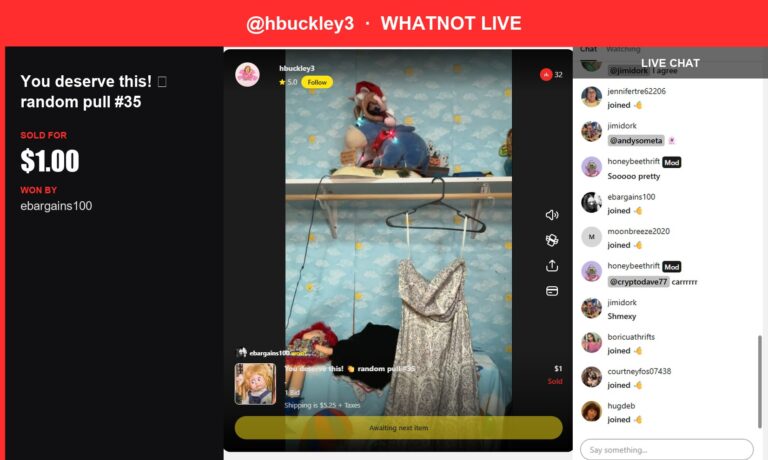 Whatnot Winner: ebargains100 Scores a Steal with 1.00 USD Judy Blue