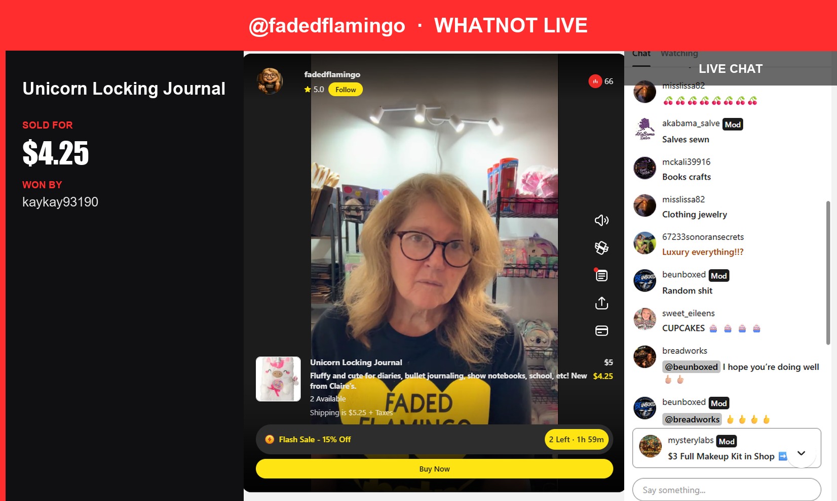 Tiffany Locking Journal Lands at $4.25 on Whatnot Live Show
