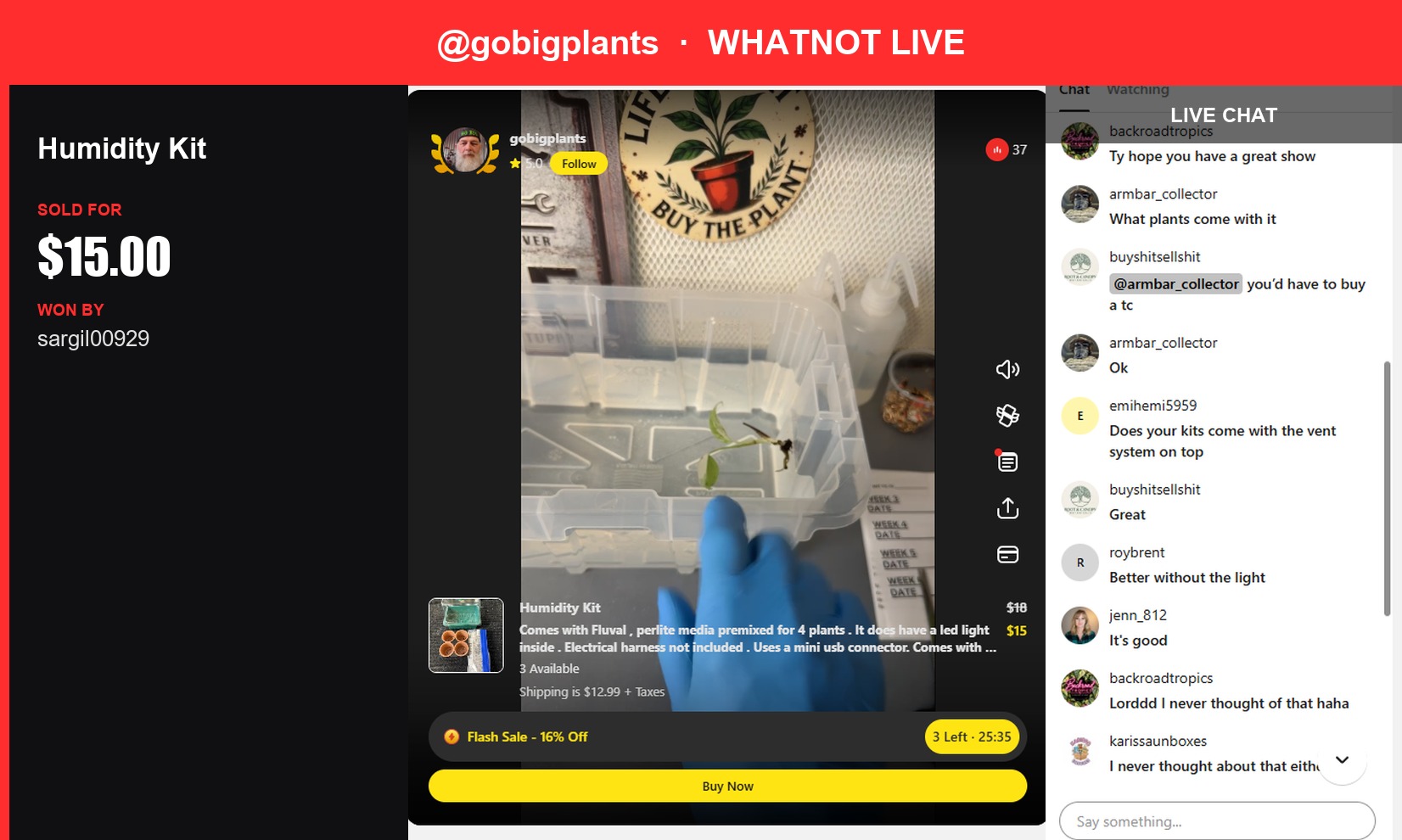 Whatnot Weekly Wins: Gobigplants' Top-Selling Humidity Kit