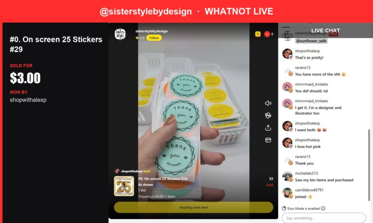 Sticker Sale Success