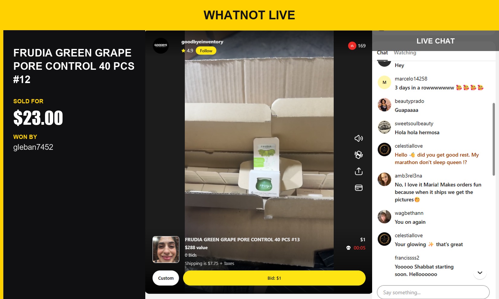 Whatnot Live Show Spotlights: FRUDIA Products in Demand