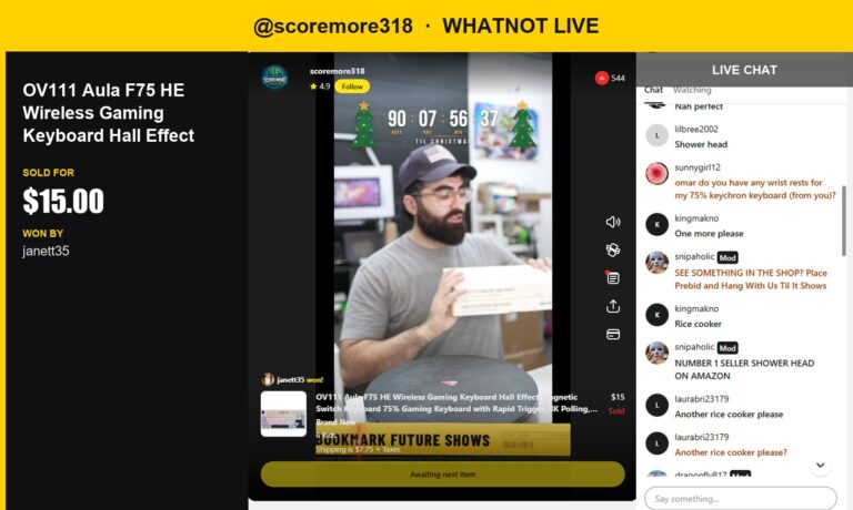 Live Show Surprise: Scoremore318's Wireless Gaming Keyboard Scores Big!