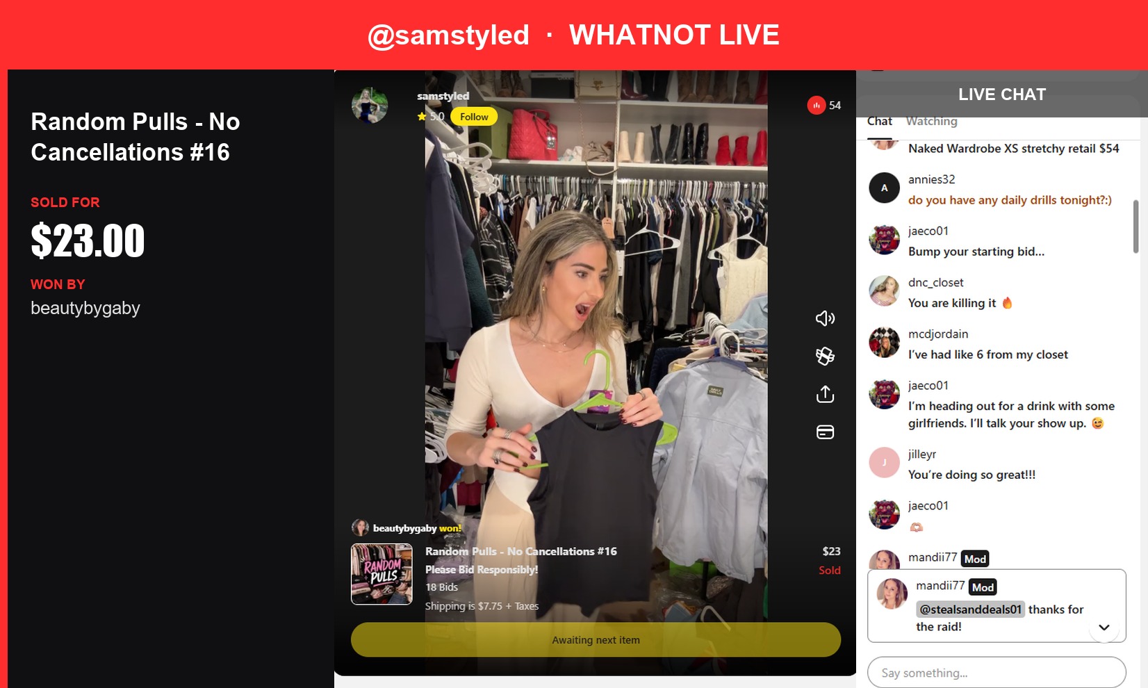 Whatnot's Live Selling Frenzy: A Cozy Surprise from samstyled