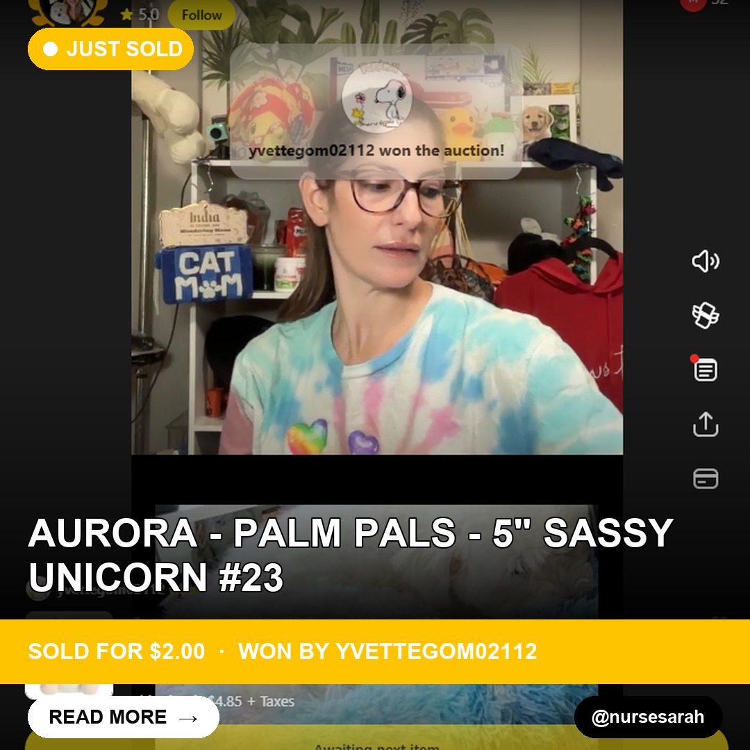 Palm Pals' Sassy Unicorn Sells for a Sweet Price
