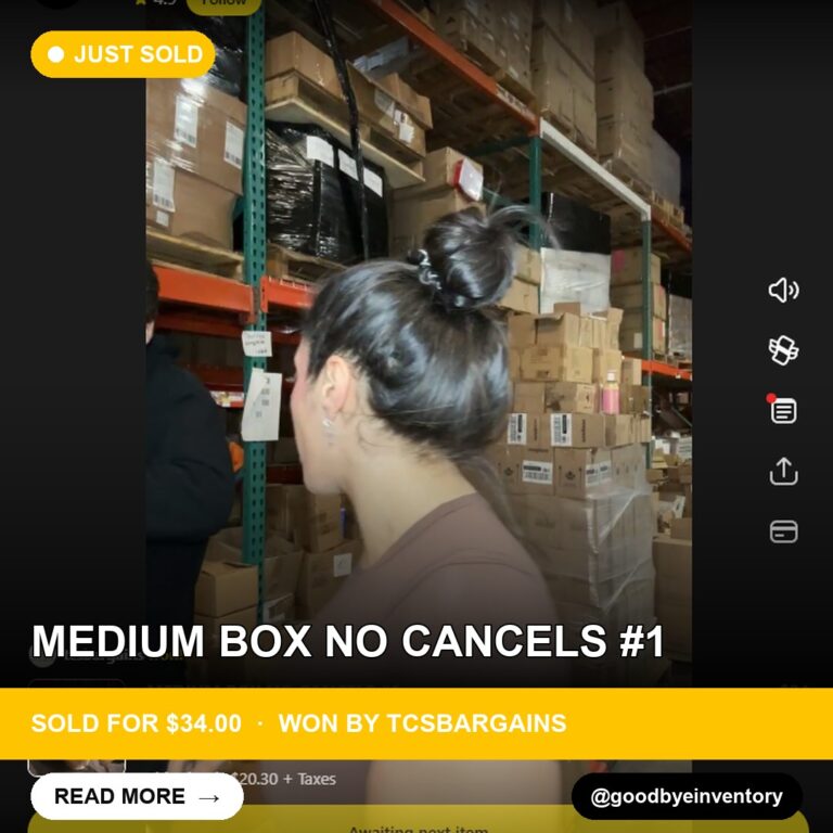 Box Bundle Bundled: 'MEDIUM BOX NO CANCELS #1' Sells for $34 on Goodbyeinventory's Whatnot Show