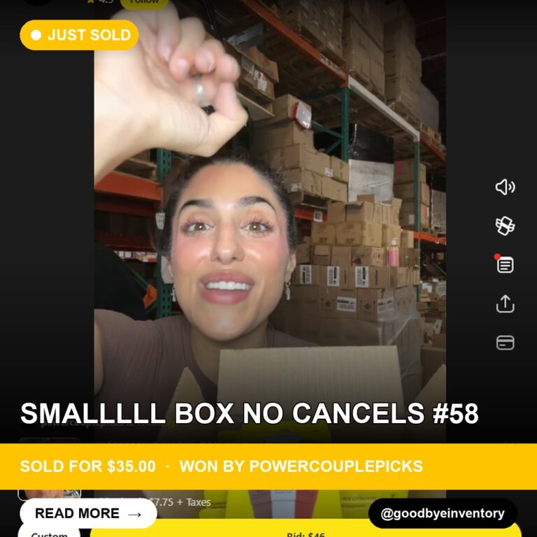 Small Luxury Box No Cancels Sells Big at Goodbyeinventory's Live Auction