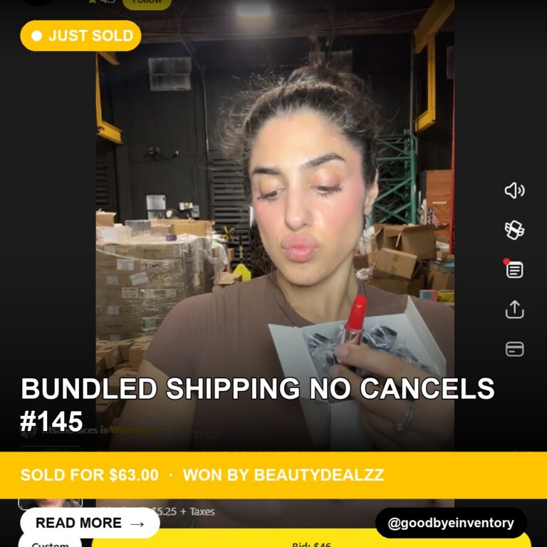 Stealing the Show: beautydealzz Wins BUNDLED SHIPPING NO CANCELS #145 with a Winning Bid of $63.00