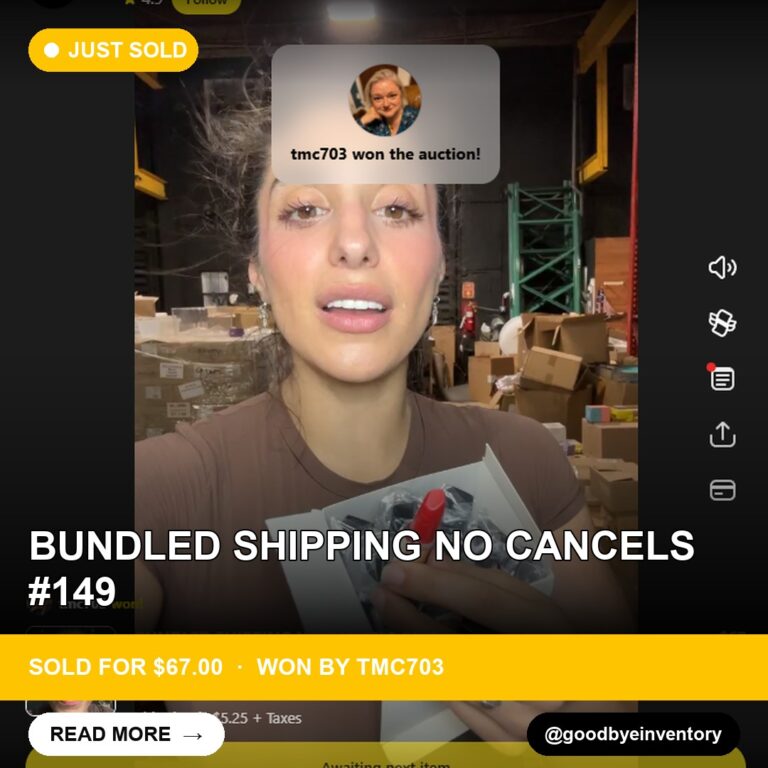 Goodbyeinventory's BUNDLED SHIPPING NO CANCELS #149 Lands with a Bang at $67 on Whatnot!