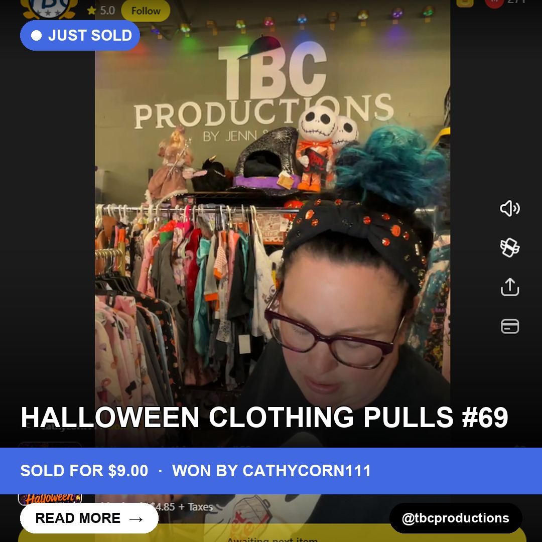 Halloween Cheer in a Deal: tbcproductions' Live Sale