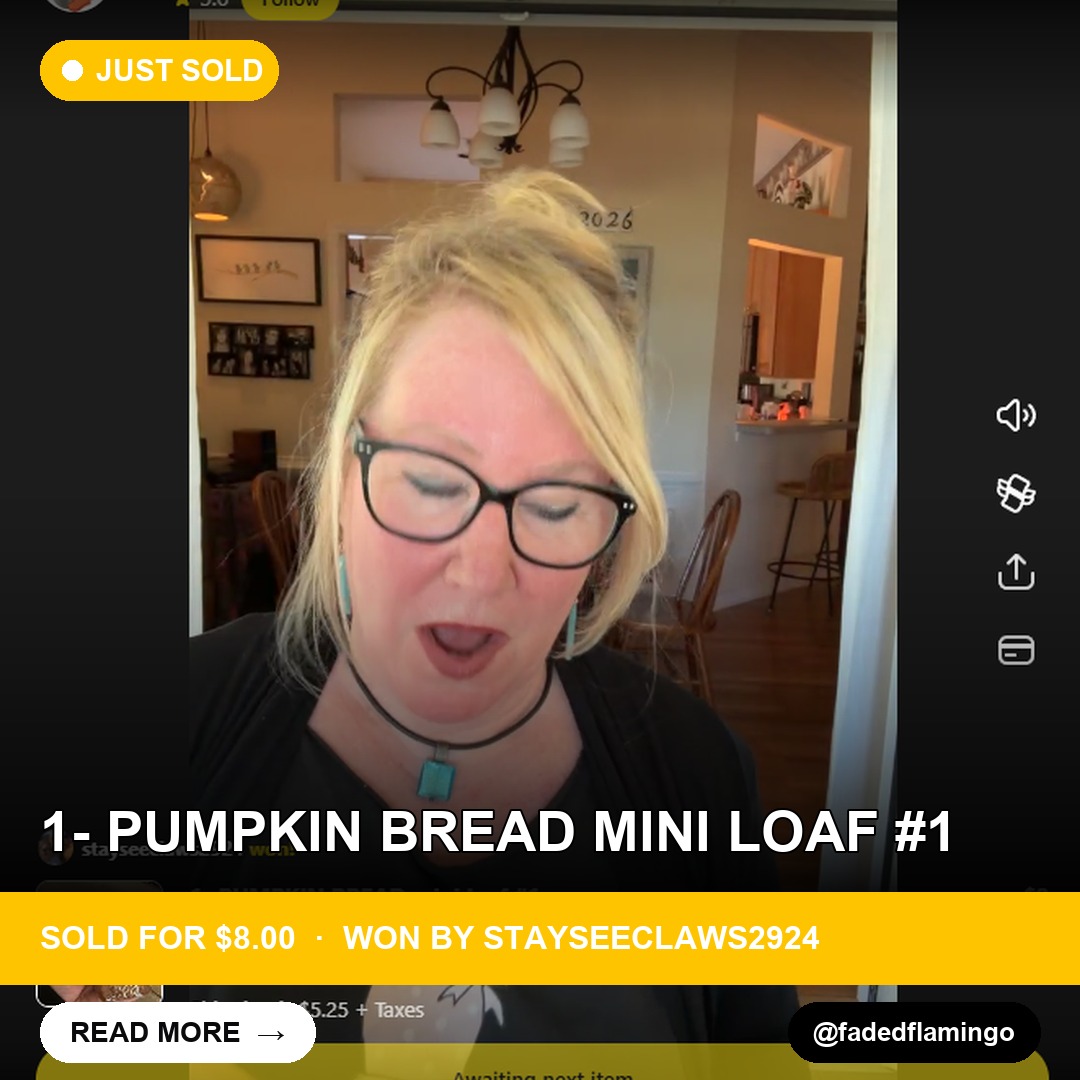 Pumpkin Bread Mini Loaf Finds a New Home for $8
