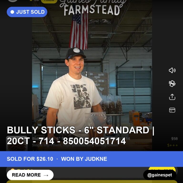 Pawsitively Priced: 'Bully Sticks' Snag a High Bid at Gainespet's Show