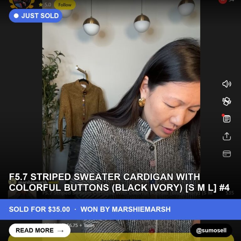 Whatnot Watch: Striped Sweater Cardigan Sells for $35