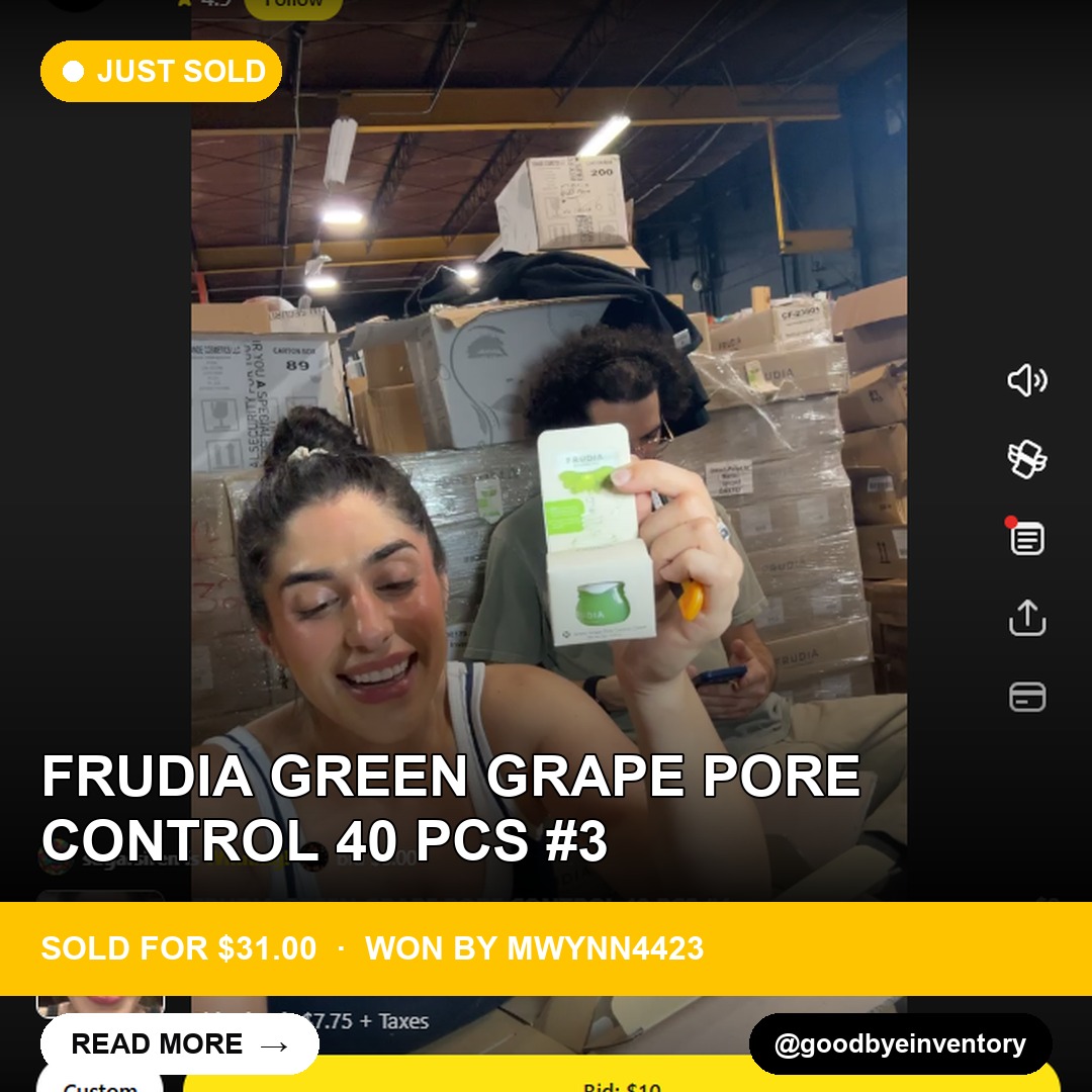 Green Grape Goodie: FRUDIA Pore Control 40PCS #3 Sells for $31 on Whatnot!