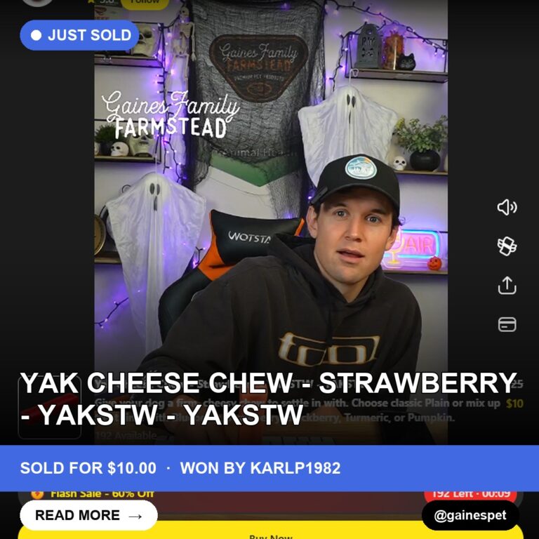 Whatnot Live Auction Show: Yak Cheese Chew Catches Viewers' Attention