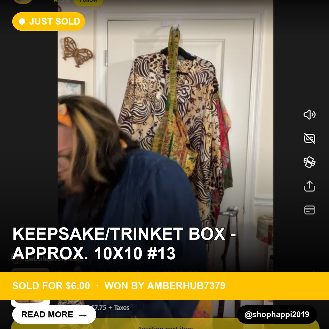 Trinket Box Sells for $6 in Whatnot Live Show
