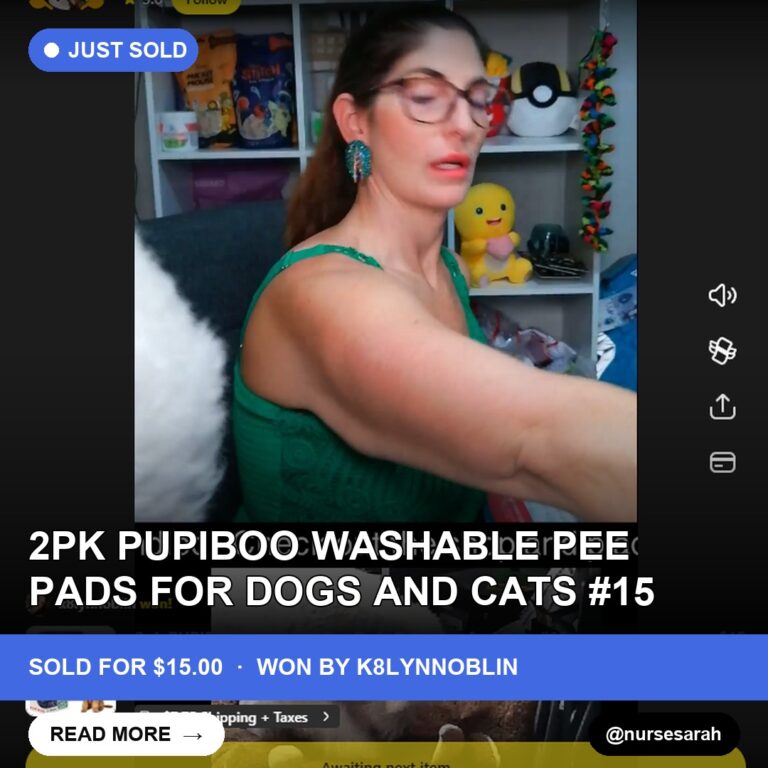 Washable Pee Pads for Dogs and Cats Sell for $15 on Whatnot