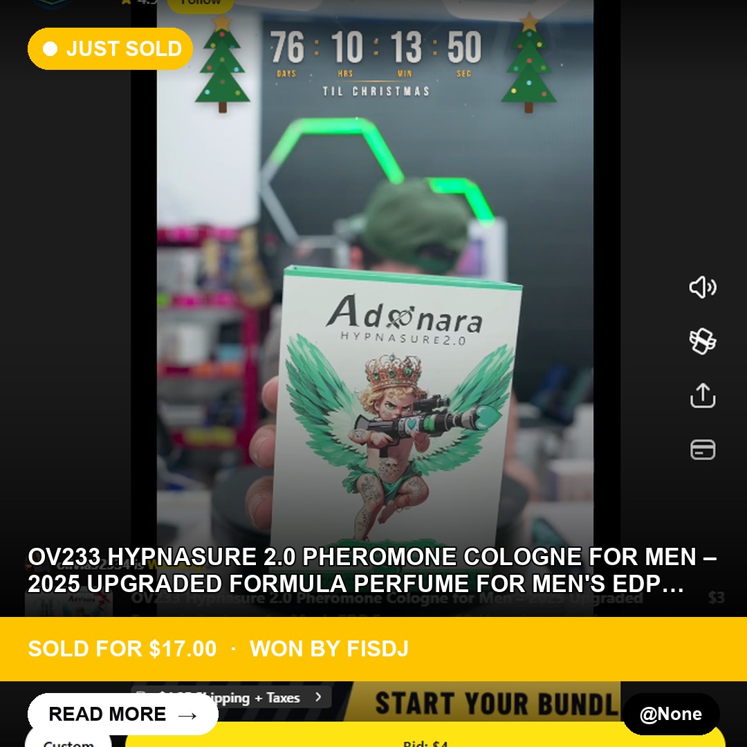 $17 Snag of a Lifetime: Hypnasure 2.0 Pheromone Cologne for Men Sells Out on Whatnot