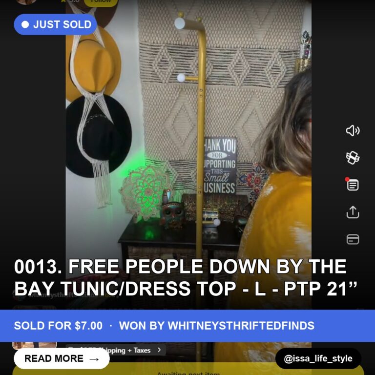 Vintage Free People Tunic/Dress Top Snaps Up for $7 in Whatnot Live Auction