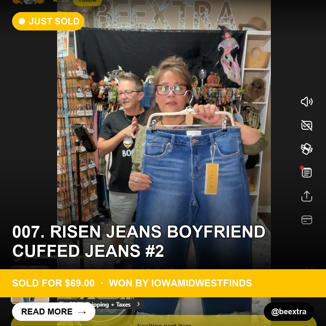 Risen Jeans Boyfriend Cuffed Jeans Bring in $69