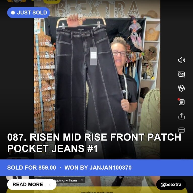 Risen Mid Rise Front Patch Pocket Jeans Sell for $59 on Whatnot