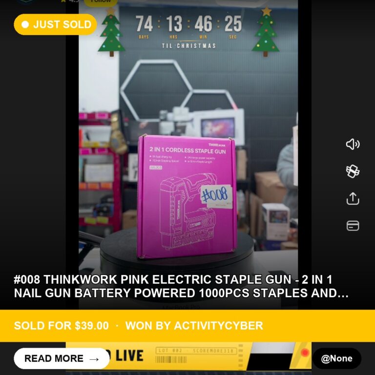 Pink Electric Staple Gun Goes for Big at Whatnot Live Show