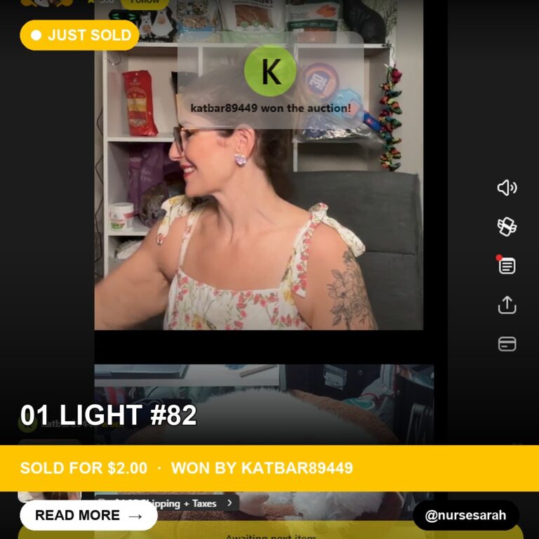 Rare 01 Light #82 Item Sells for $2 in Whatnot Live Auction