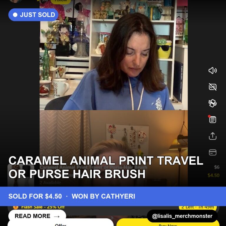 Hair Brush with a Roar: Caramel Animal Print Travel or Purse Brush Sells for $4.50