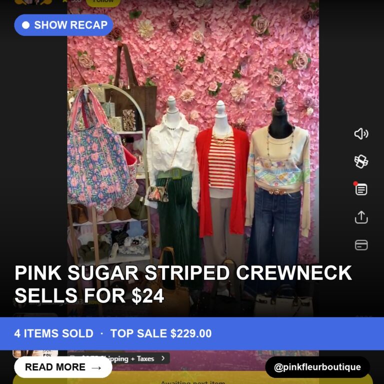 Pink Sugar Striped Crewneck Sells for $24
