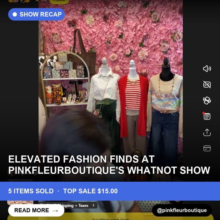 Elevated Fashion Finds at pinkfleurboutique's Whatnot Show