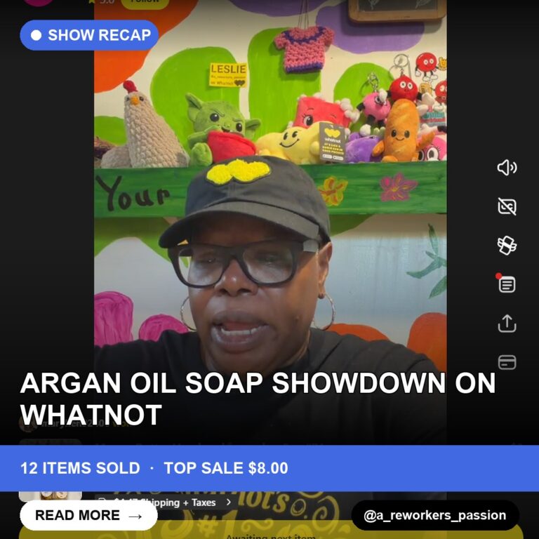 Argan Oil Soap Showdown on Whatnot