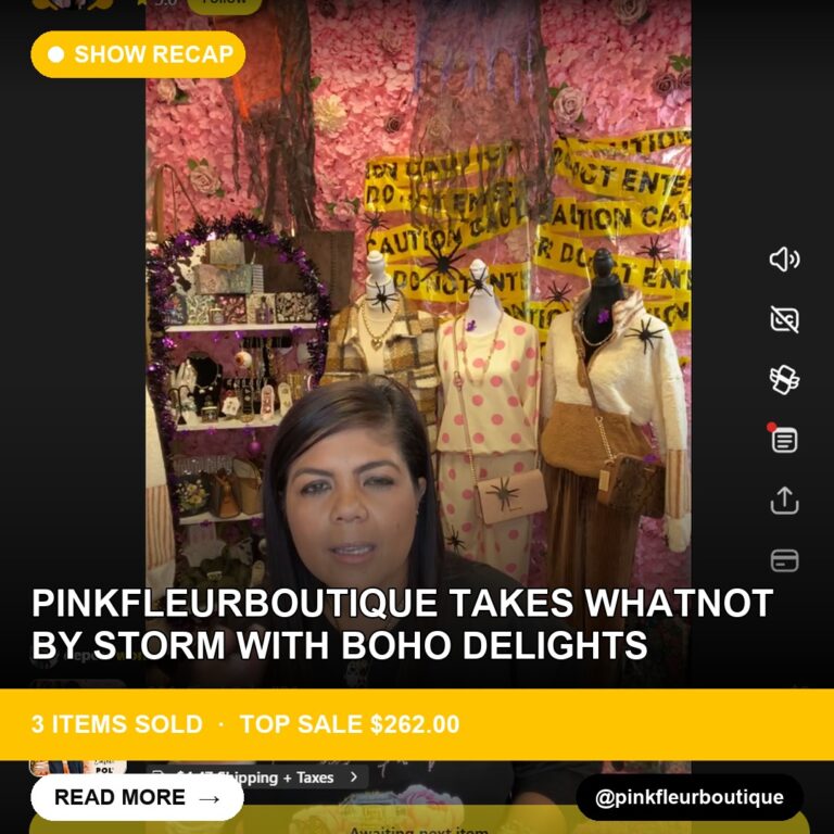 Pinkfleurboutique Takes Whatnot by Storm with Boho Delights