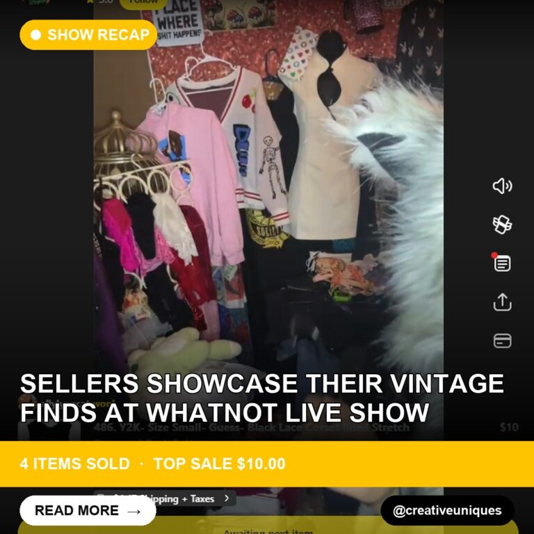 Sellers Showcase their Vintage Finds at Whatnot Live Show