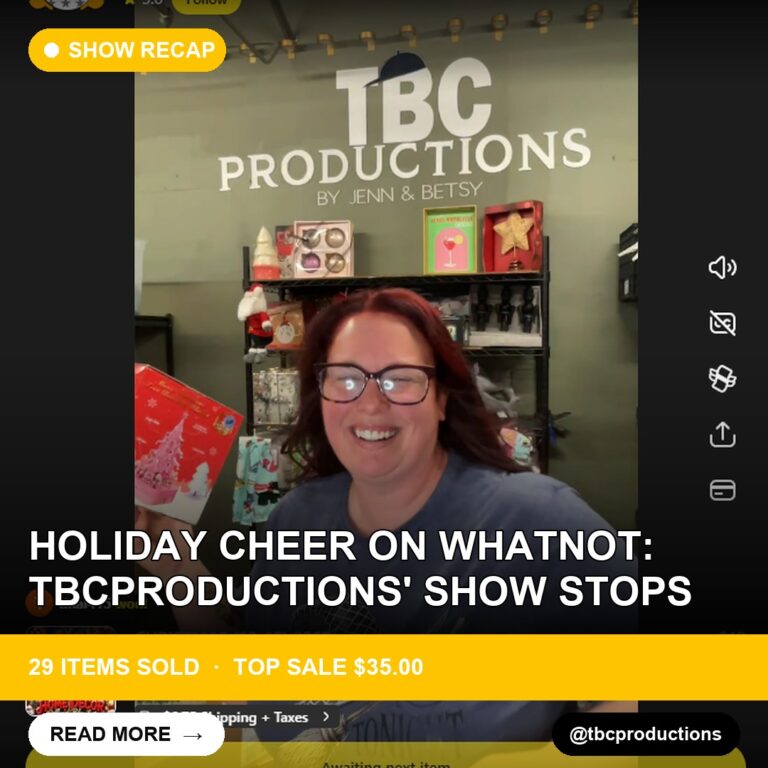 Holiday Cheer on Whatnot: tbcproductions' Show Stops