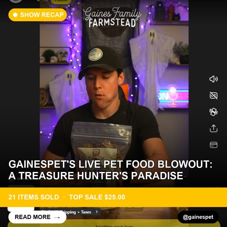 Gainespet's Live Pet Food Blowout: A Treasure Hunter's Paradise