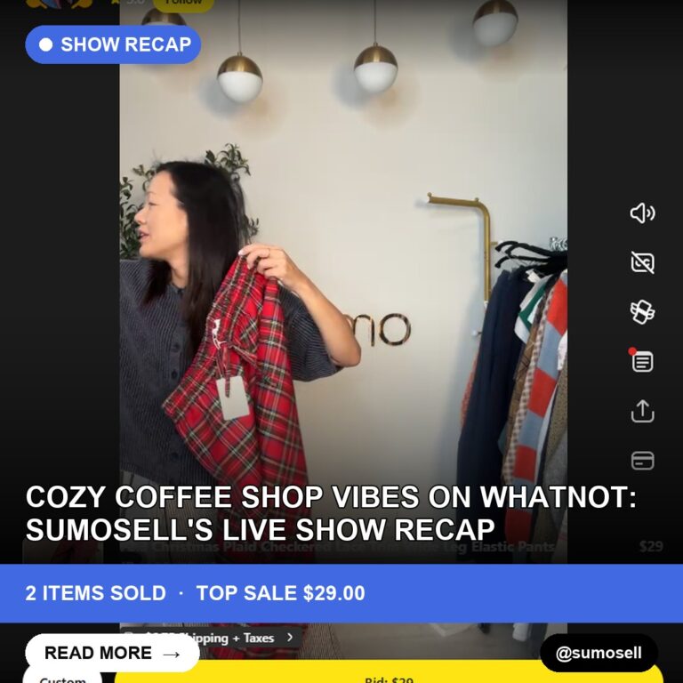 Cozy Coffee Shop Vibes on Whatnot: SumoSell's Live Show Recap