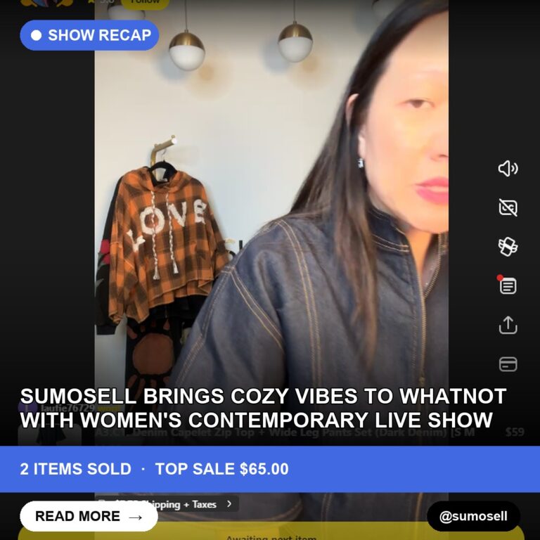 SumoSell Brings Cozy Vibes to Whatnot with Women's Contemporary Live Show