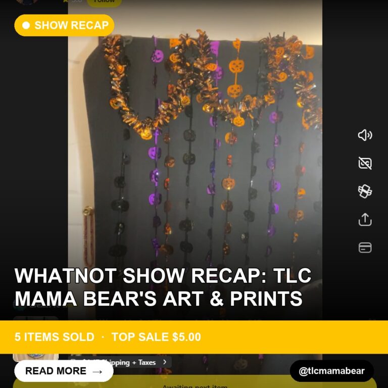 Whatnot Show Recap: TLC Mama Bear's Art & Prints