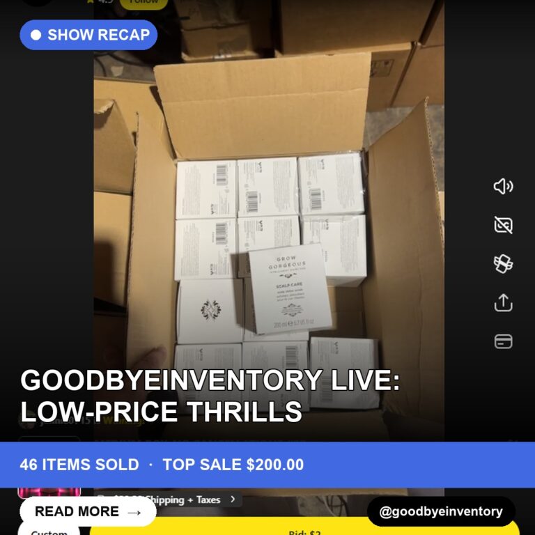 GoodbyeInventory Live: Low-Price Thrills