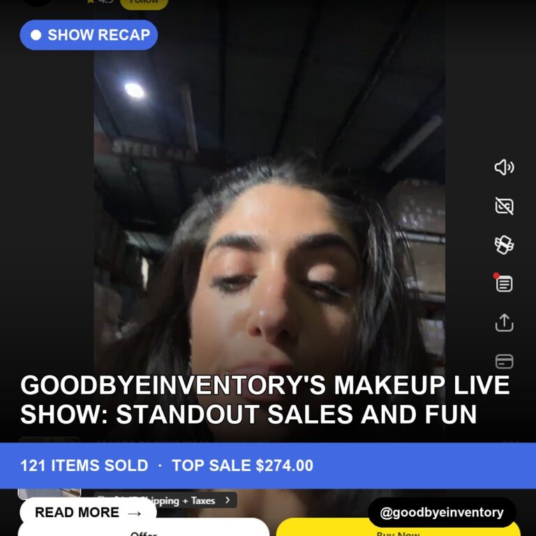 Goodbyeinventory's Makeup Live Show: Standout Sales and Fun