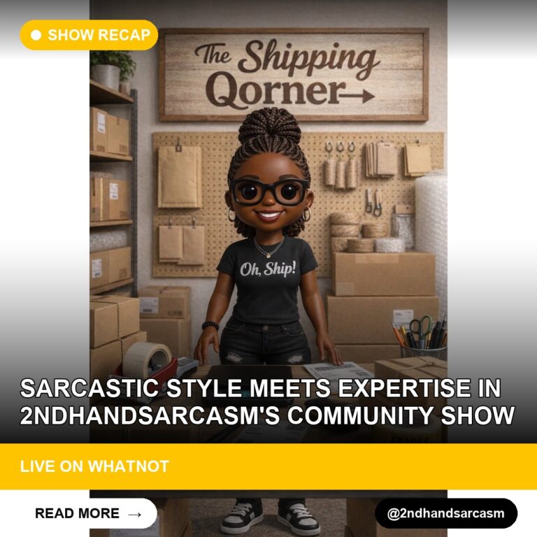 Sarcastic Style Meets Expertise in 2ndhandsarcasm's Community Show