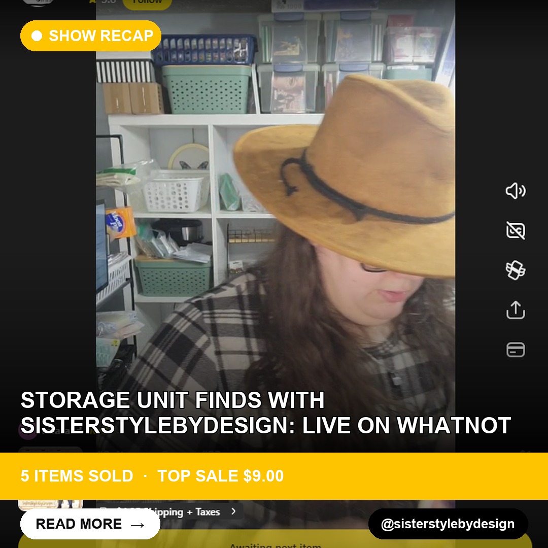 Storage Unit Finds with Sisterstylebydesign: Live on Whatnot